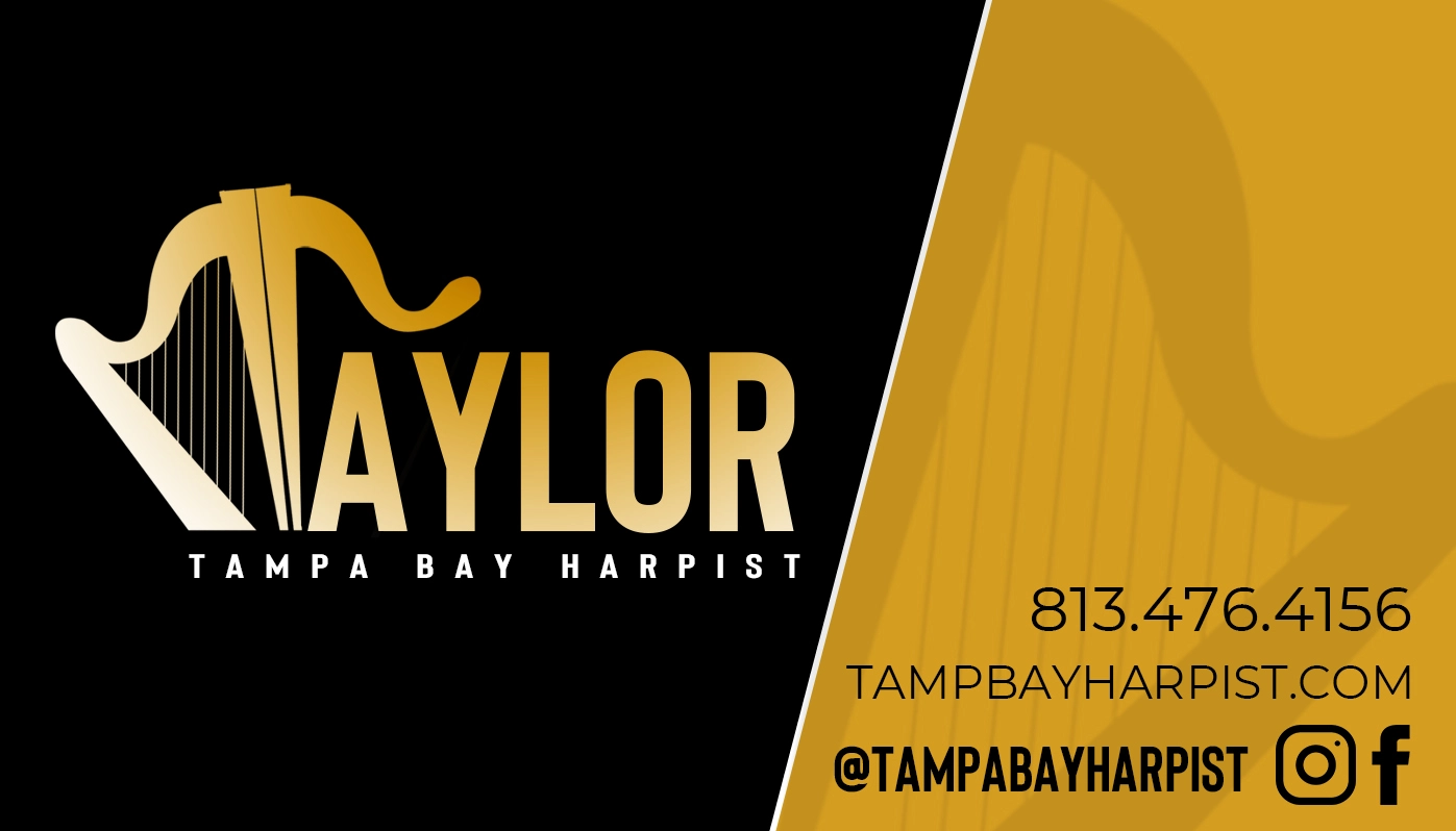 tampa bay harpist business card